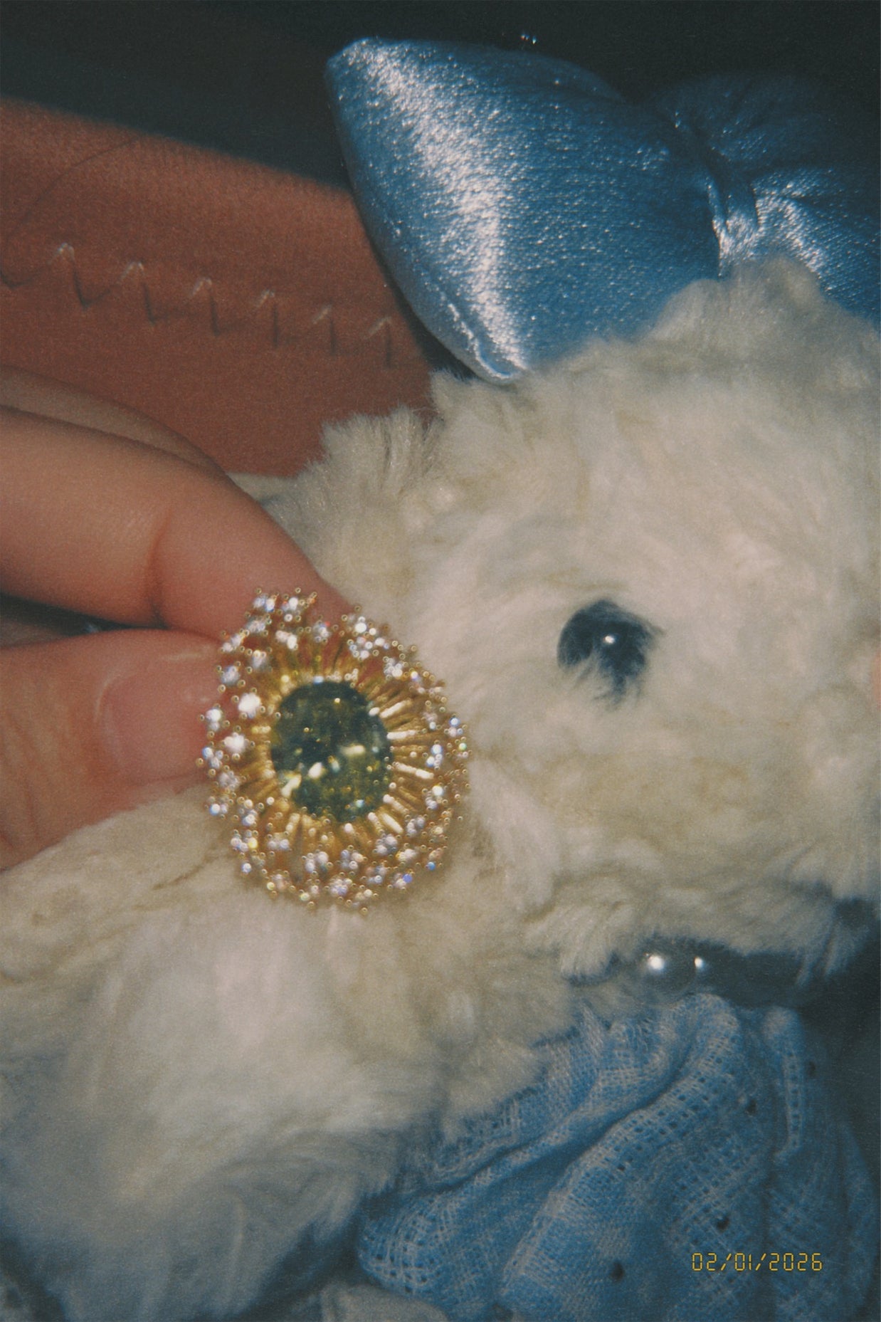 The Green Library:  Vintage Emerald Starburst Halo Statement Studs