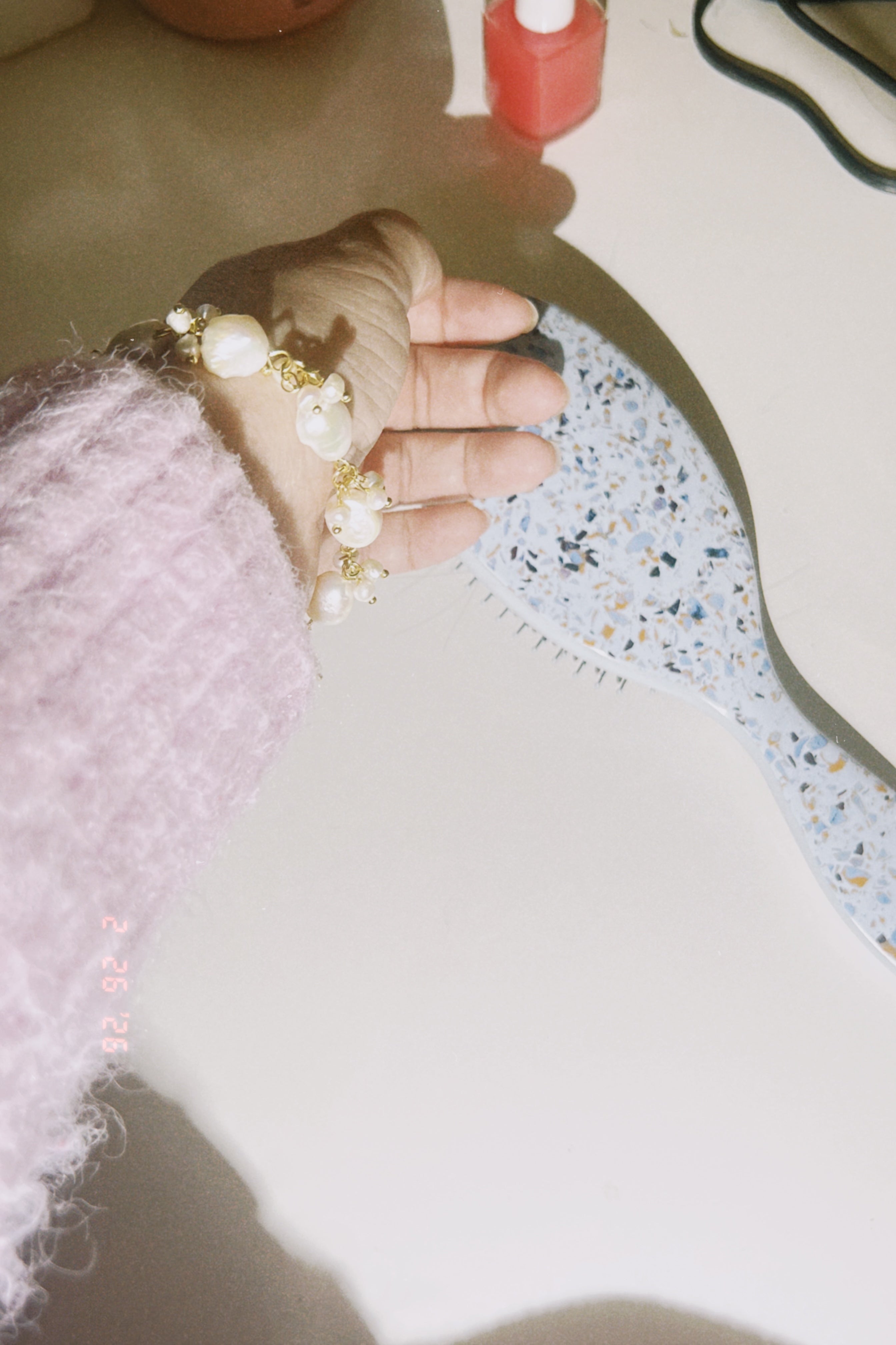 The Unfinished Poem: Irregular Baroque Pearl Cluster Bracelet