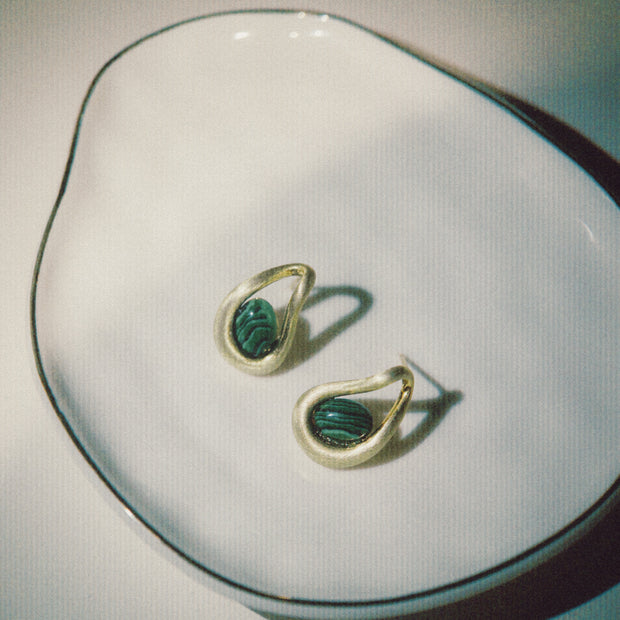 Afternoon at the Villa Malachite Earrings