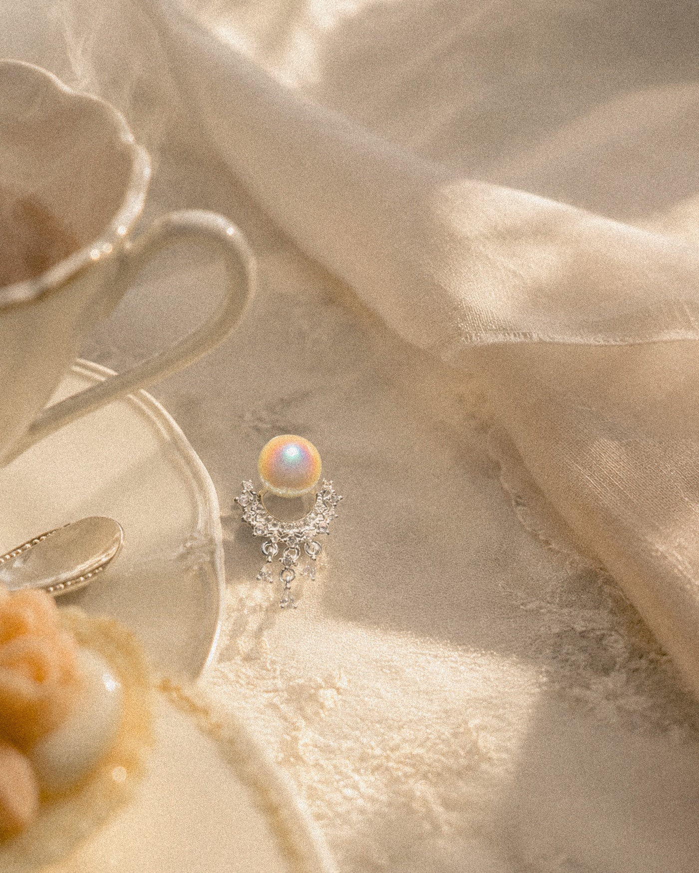 Afternoon Tea Crystal Pearl Chandelier Earrings