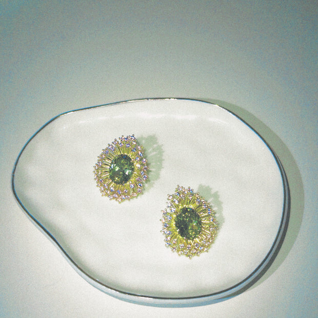 Birthday Dinner Zircon Statement Earrings