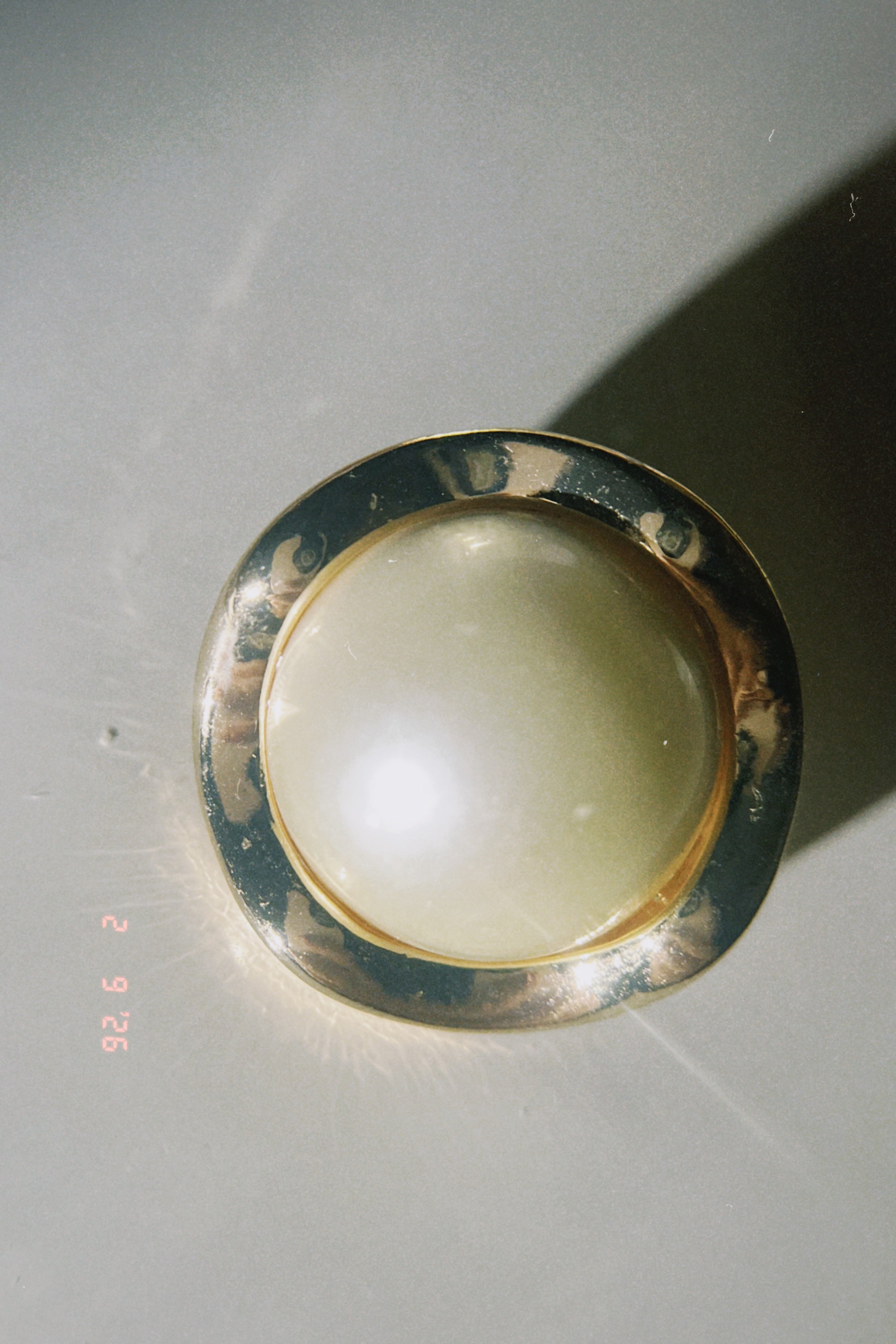 The Gilded Age: Vintage Statement Pearl Earrings with Textured Gold Studs