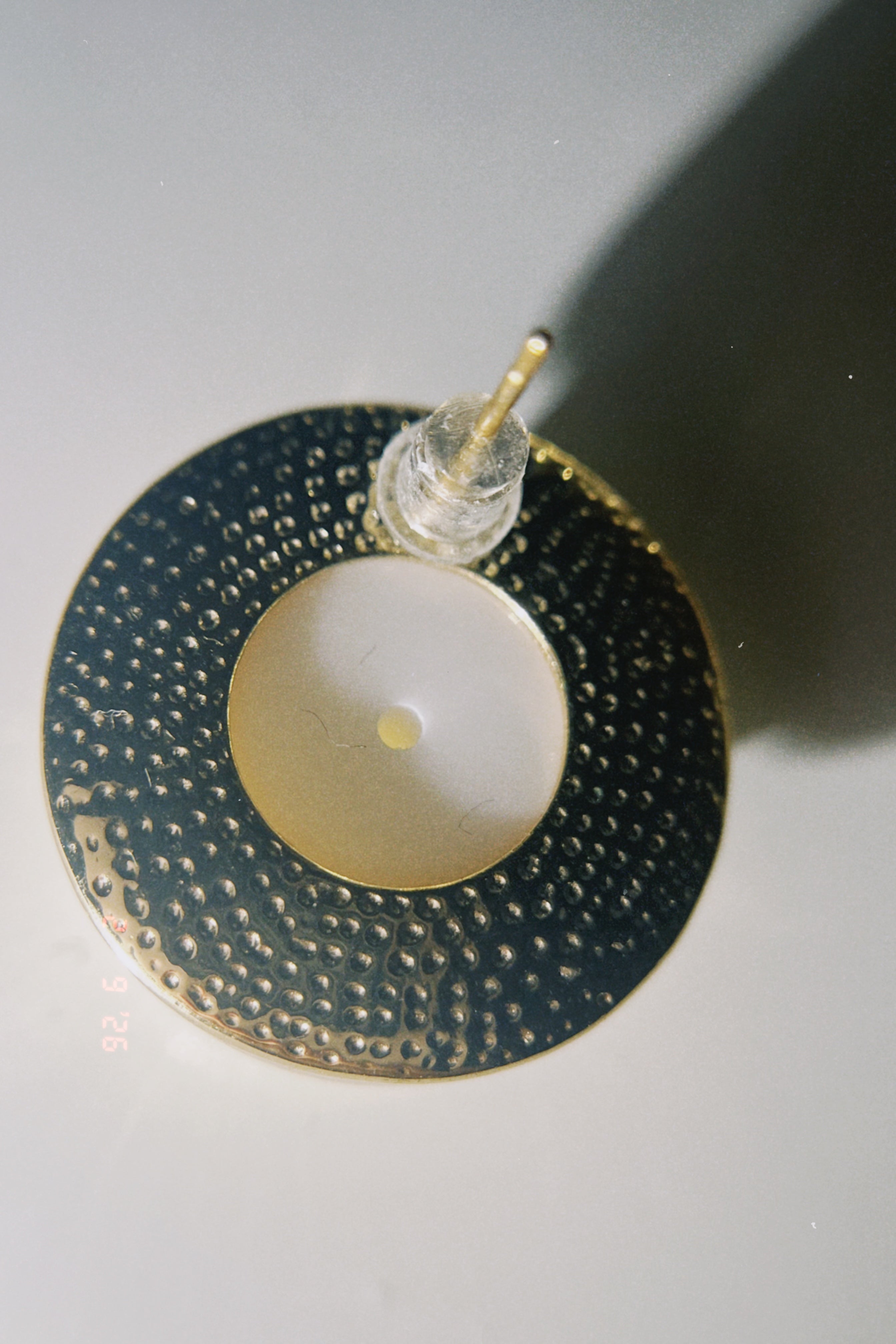 The Gilded Age: Vintage Statement Pearl Earrings with Textured Gold Studs