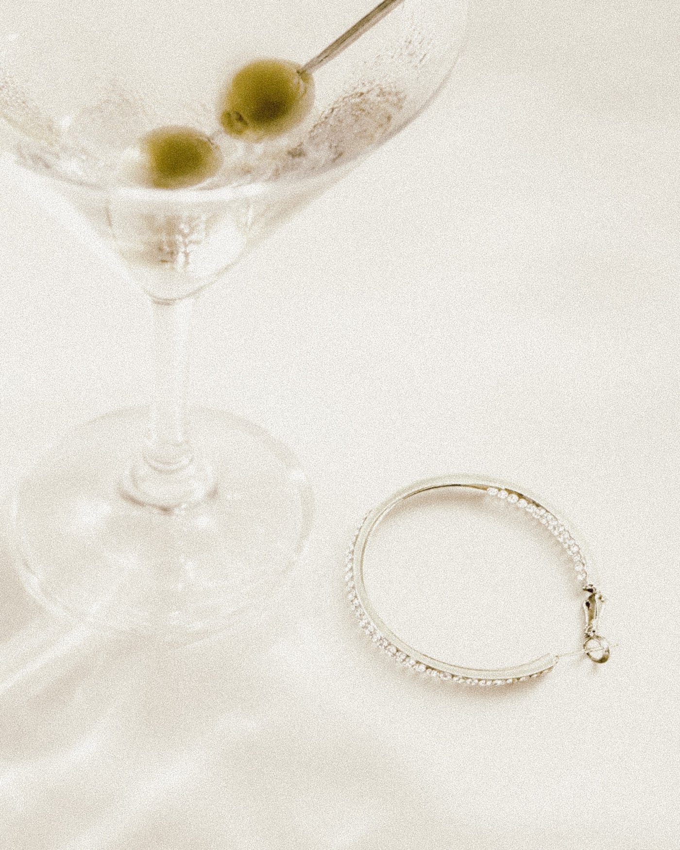 Extra Cold Martini Crystal Hoop Earrings