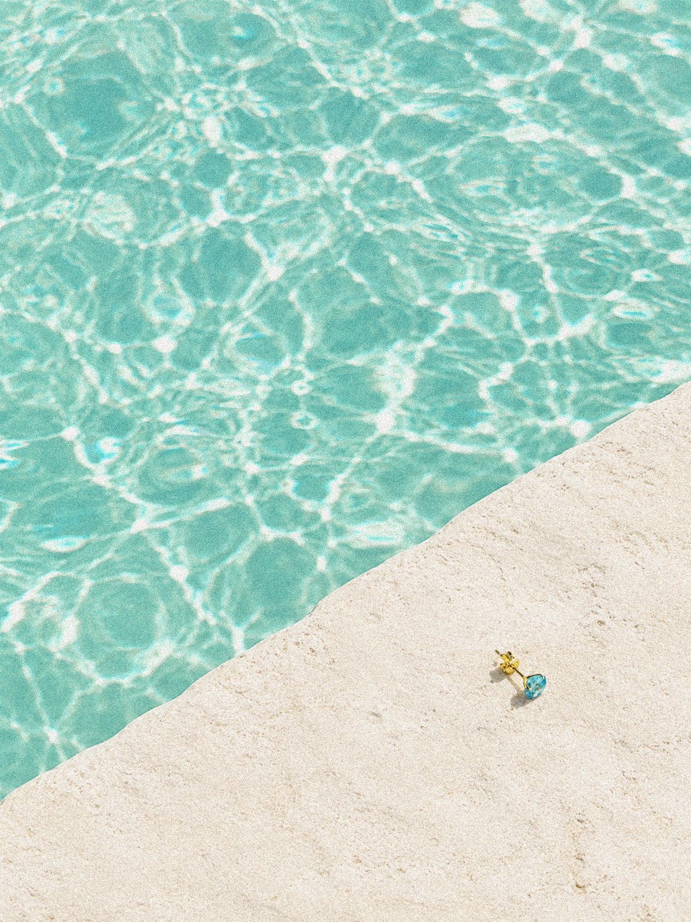 Noon Swim Paraiba-Blue Zircon Stud Earrings