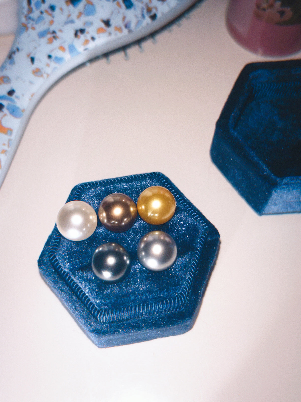 One-Step Elegance Crystal Pearl Stud Earrings
