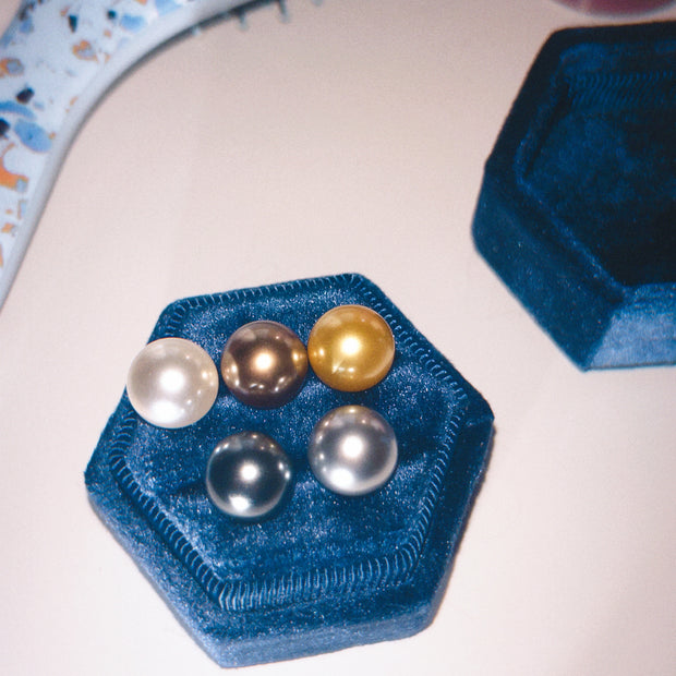 One-Step Elegance Crystal Pearl Stud Earrings