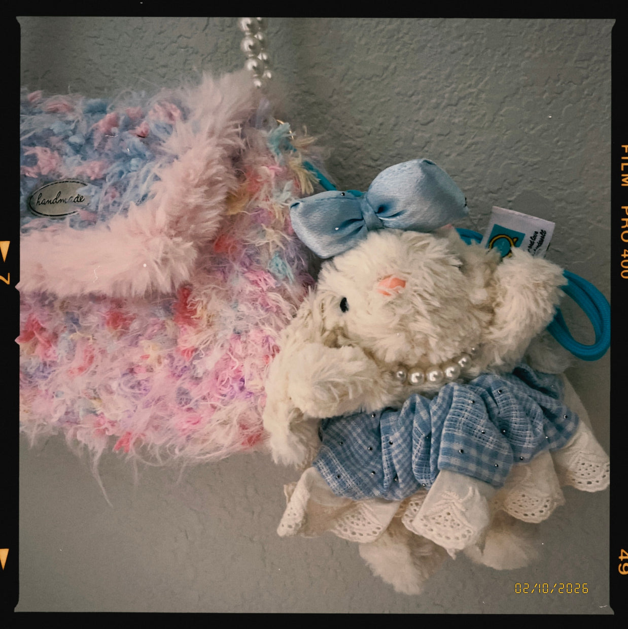 The Imaginary Friend: Vintage Fluffy Bunny Bag Charm