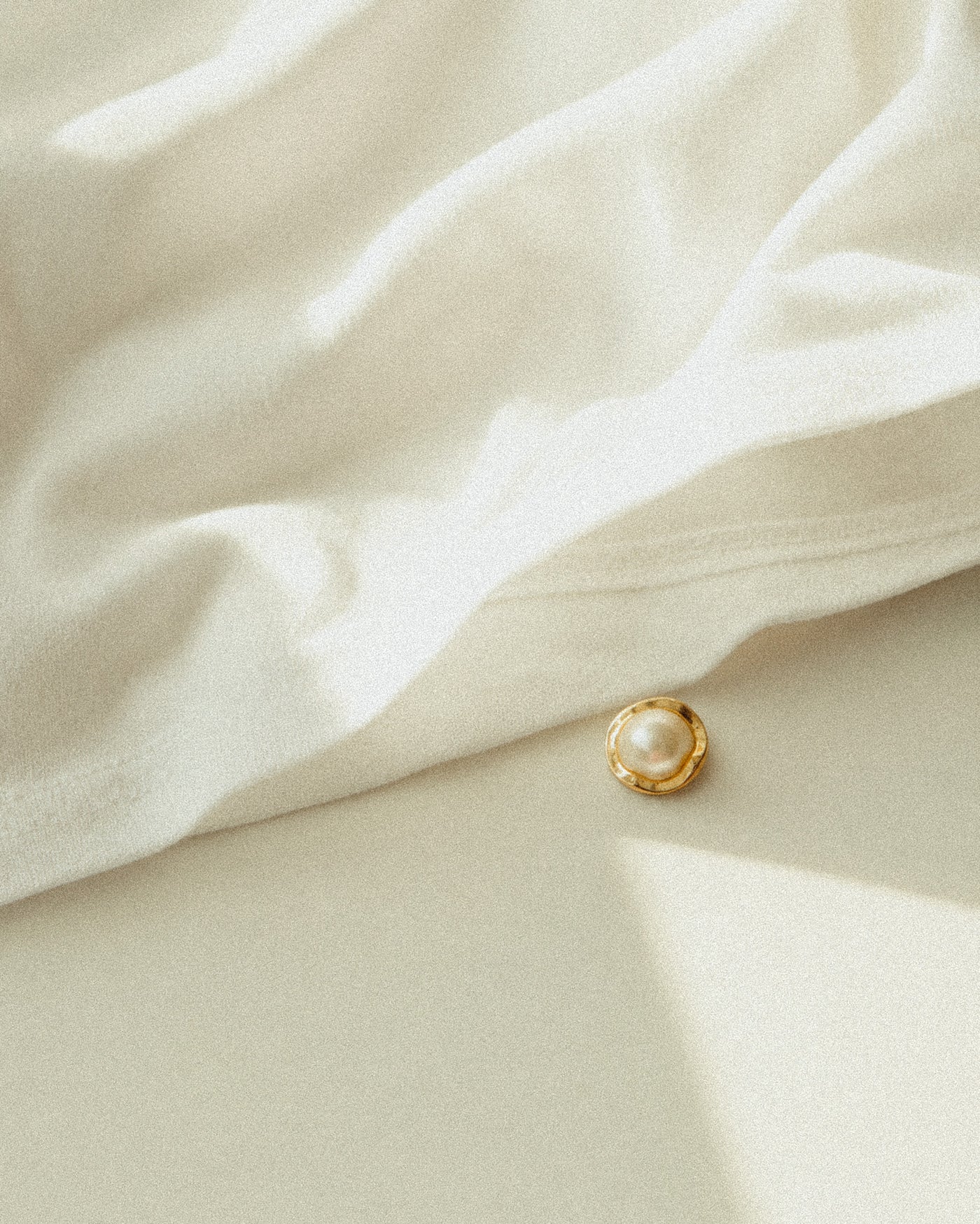 White Tee Faux Pearl Statement Earrings